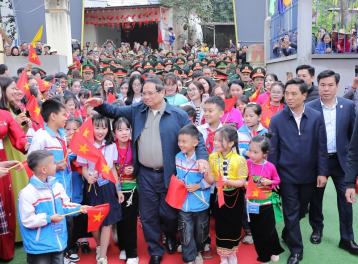 Thủ tướng Chính Phủ Phạm Minh Chính dự lễ khởi công dự án Trường liên cấp Cẩm Thạch