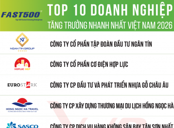 Vietnam Report công bố top 10 doanh nghiệp tăng trưởng nhanh nhất Việt Nam năm 2026