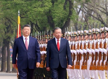 Lễ đón trọng thể Tổng Bí thư, Chủ tịch nước Tô Lâm thăm Trung Quốc