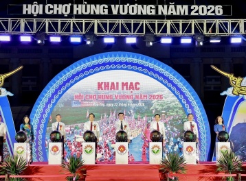 Phú Thọ: Khai mạc Hội chợ Hùng Vương thu hút gần 400 gian hàng 