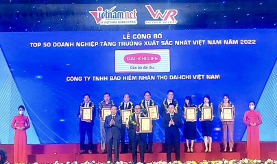 Dai-ichi Life Việt Nam được vinh danh trong “Top 50 Doanh nghiệp tăng trưởng xuất sắc nhất Việt Nam” 