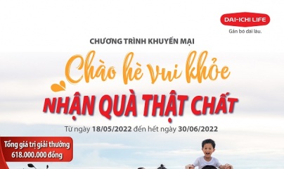  Dai-ichi Life Việt Nam triển khai chương trình khuyến mại “Chào hè vui khỏe – Nhận quà thật chất”