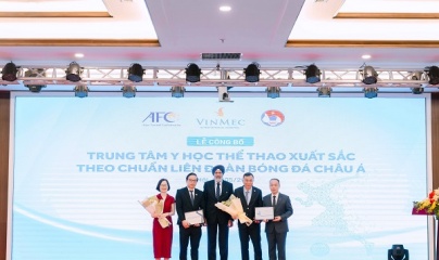Đại diện duy nhất Việt Nam được LĐBĐ Châu Á công nhận là Trung tâm y học thể thao xuất sắc 
