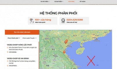 Hãng xe máy YADEA sử dụng bản đồ không có tên Hoàng Sa, Trường Sa của Việt Nam?