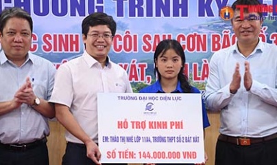 Trường Đại học Điện Lực 'chắp cánh' ước mơ cho nữ sinh mồ côi sau bão ở Lào Cai