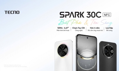 TECNO SPARK 30C: “Tân binh” 4G giá rẻ, thiết kế đẹp, Pin 5000 mAh, kháng nước IP54