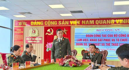 Bộ Công an khảo sát chuẩn bị cho Hội thao quân sự, võ thuật và thể thao CAND năm 2026