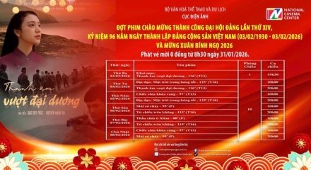 Chương trình chiếu phim miễn phí chào mừng thành công Đại hội Đảng lần thứ XIV