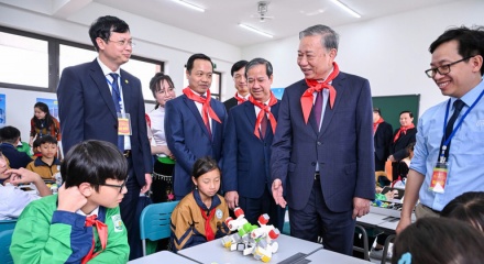 Tổng Bí thư Tô Lâm dự lễ khánh thành Trường phổ thông nội trú liên cấp Si Pa Phìn, Điện Biên