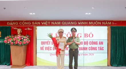 Quảng Ninh: Công bố Quyết định của Bộ trưởng Bộ Công an về công tác cán bộ