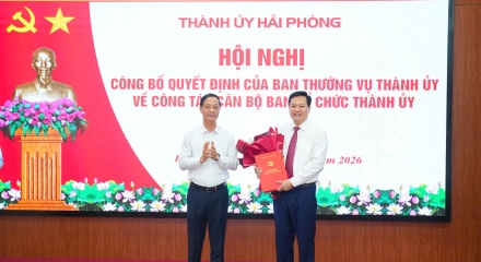 Chánh Văn phòng UBND TP. Hải Phòng làm Phó Trưởng Ban Tổ chức Thành ủy