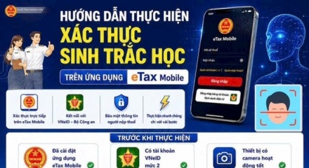  Đối tượng nào phải xác thực sinh trắc học trên phần mềm eTax Mobile?