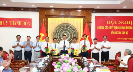 Thanh Hóa: Điều động, bổ nhiệm nhiều vị trí công tác mới