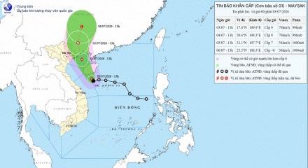 Bão số 1 Maysak tăng tốc hướng vào Vịnh Bắc Bộ, miền Bắc mưa rất to