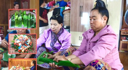 Giữ hồn văn hóa “Kin khẩu hó” - Lễ mừng cơm mới của dân tộc Lào