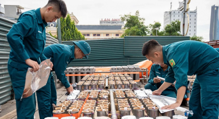 Thanh Hóa: Chuẩn bị trận địa pháo hoa đêm 1/9 chào mừng kỷ niệm 81 năm Cách mạng Tháng Tám và Quốc khánh 2/9