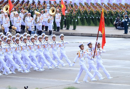 Khối Sĩ quan Hải qu&acirc;n- Ảnh: VGP/Nhật Bắc