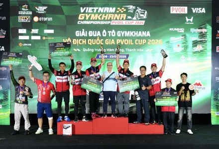 Thanh Hóa: Bế mạc gải đua xe ô tô Gymkhana Vô địch Quốc gia PVOIL Cup 2026