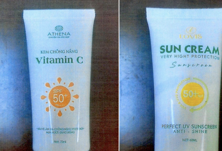 Bộ Y tế đình chỉ lưu hành, thu hồi kem chống nắng Vitamin C và Sun Cream