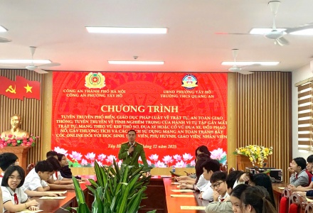 Đẩy mạnh công tác tuyên truyền, phổ biến giáo dục pháp luật cho học sinh