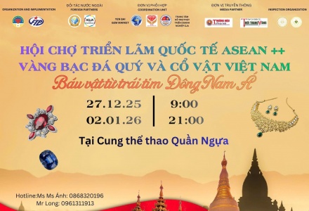 Vàng, bạc, đá quý và cổ vật sẽ “kể” câu chuyện gì tại ASEAN++ 2025?