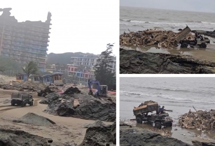 Vụ đổ rác trái phép tại bãi biển Hải Tiến: Công an vào cuộc xác minh