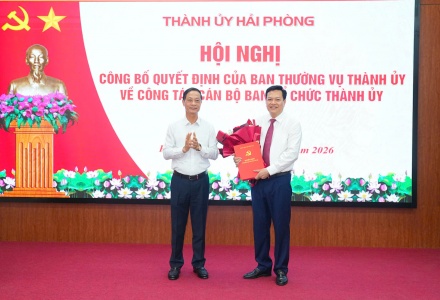 Chánh Văn phòng UBND TP. Hải Phòng làm Phó Trưởng Ban Tổ chức Thành ủy