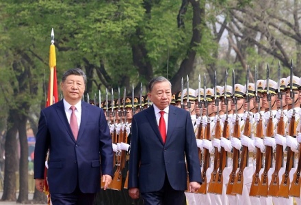 Lễ đón trọng thể Tổng Bí thư, Chủ tịch nước Tô Lâm thăm Trung Quốc