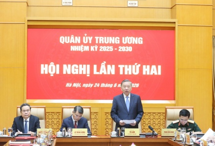 Tổng Bí thư, Chủ tịch nước Tô Lâm chủ trì Hội nghị Quân ủy Trung ương lần thứ hai, nhiệm kỳ 2025-2030
