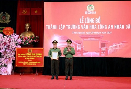 Thành lập Trường Văn hóa Công an nhân dân I tại Thái Nguyên