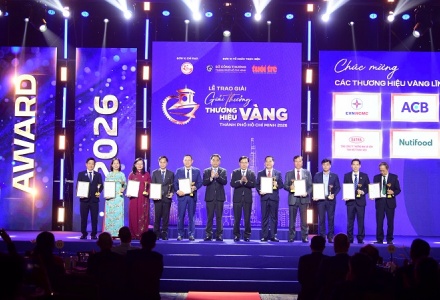 TP.HCM vinh danh 50 Thương hiệu Vàng năm 2026