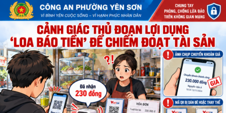 Công an tỉnh Ninh Bình cảnh báo thủ đoạn lừa đảo qua loa báo chuyển tiền