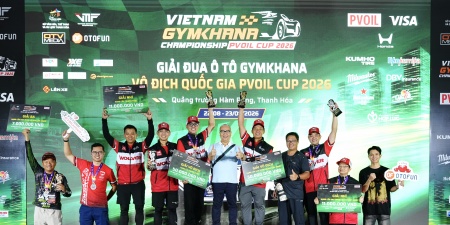 Thanh Hóa: Bế mạc gải đua xe ô tô Gymkhana Vô địch Quốc gia PVOIL Cup 2026