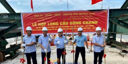Quảng Ninh: Hợp long cầu sông Chanh 3