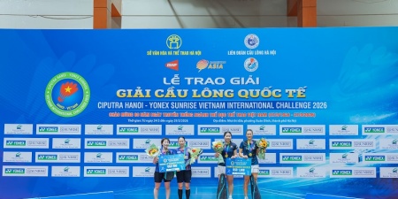 Chung kết giải cầu lông quốc tế Ciputra Hanoi 2026