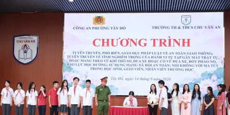 Công an phường Tây Hồ đa dạng hóa tuyên truyền pháp luật, xây dựng trường học an toàn