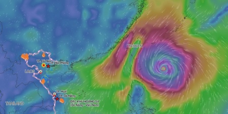 Siêu bão Champi gây gió mạnh và sóng lớn trên các vùng biển ở Bắc Biển Đông