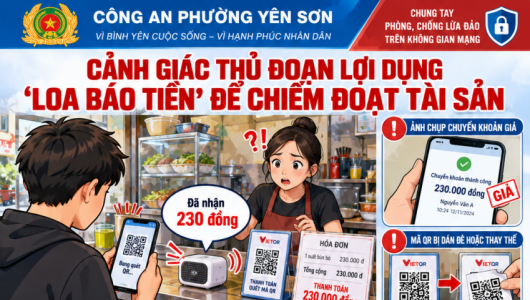 Công an tỉnh Ninh Bình cảnh báo thủ đoạn lừa đảo qua loa báo chuyển tiền