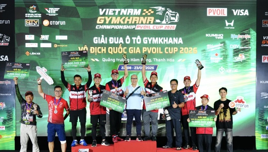 Thanh Hóa: Bế mạc gải đua xe ô tô Gymkhana Vô địch Quốc gia PVOIL Cup 2026