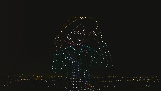 1.000 drone “họa hình” di sản Nam Bộ trên bầu trời TP Thiên niên kỷ Tây Ninh