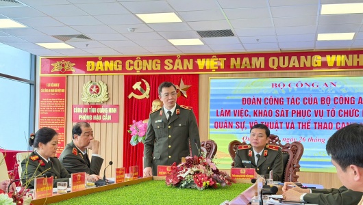 Bộ Công an khảo sát chuẩn bị cho Hội thao quân sự, võ thuật và thể thao CAND năm 2026