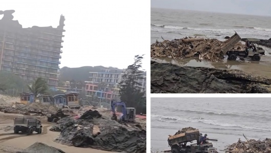 Vụ đổ rác trái phép tại bãi biển Hải Tiến: Công an vào cuộc xác minh