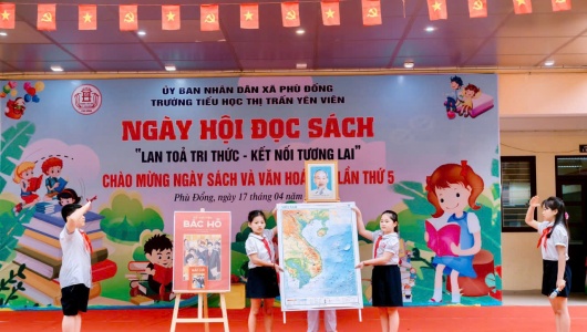 Ngày hội đọc sách ở Trường Tiểu học thị trấn Yên Viên: Lan tỏa văn hóa đọc từ những điều giản dị