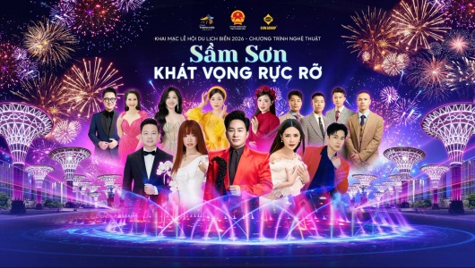 Bắn pháo hoa tại khai hội Sầm Sơn 