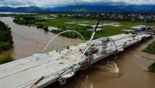 Thái Nguyên: Dự án cầu An Long dần thành hình sau hơn 1 năm thi công