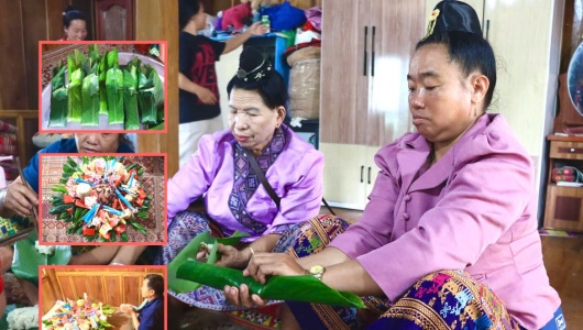 Giữ hồn văn hóa “Kin khẩu hó” - Lễ mừng cơm mới của dân tộc Lào