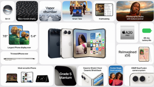 Apple trình làng iPhone 18 Pro Series và iPhone Duo màn hình gập