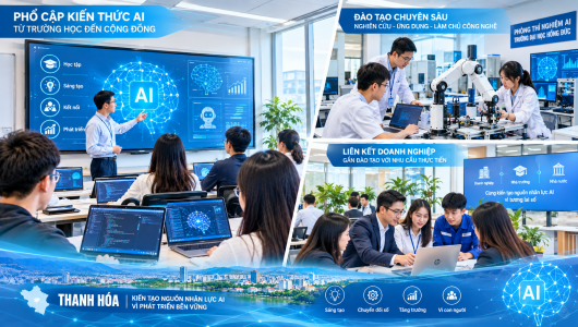 Thanh Hóa tăng tốc đào tạo nhân lực AI, hướng tới nhóm dẫn đầu cả nước