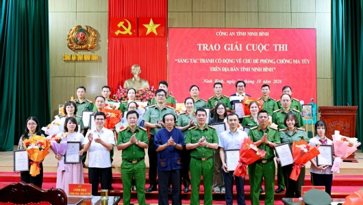 Ninh Bình: Trao giải cuộc thi sáng tác tranh cổ động phòng, chống ma túy năm 2026