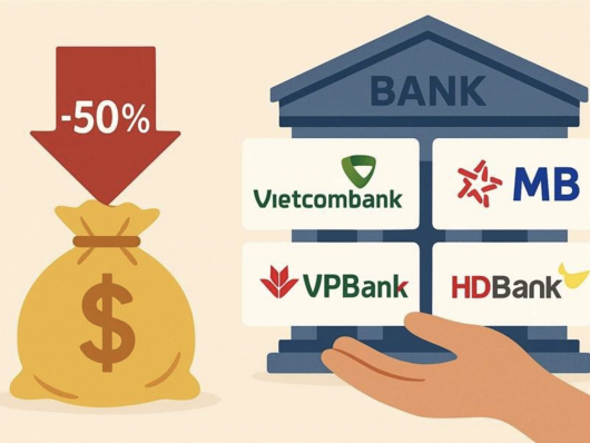 Được giảm 50% dự trữ bắt buộc, 4 nhà băng lớn hưởng lợi ra sao?